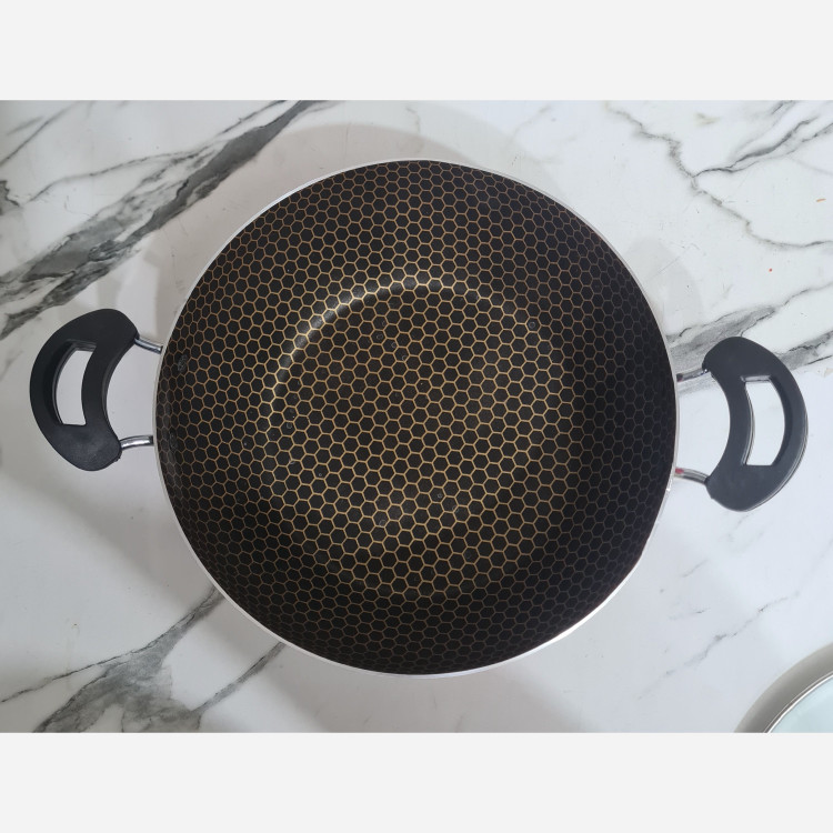 تابه وک (ماهی تابه) گرانیتی گلدار سایز 26 سورنا رنگبندی مدل:new kanada011784