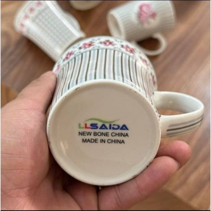 لیوان تک گلدار سرامیکی مدل:new kanada011584