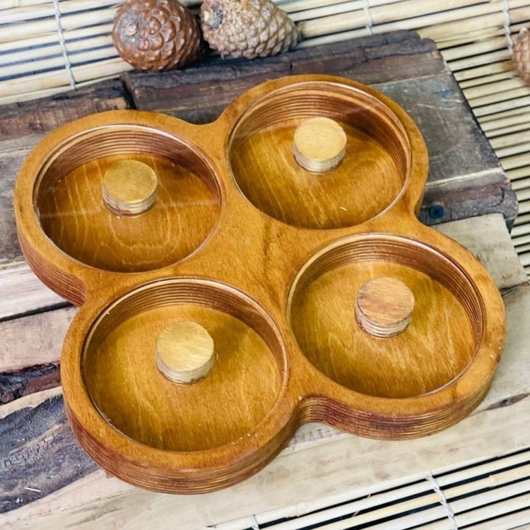 درب تلقی (کاور) چهارخونه گرد چوبی 24 در 24 سانتی مدل:new kanada0115367
