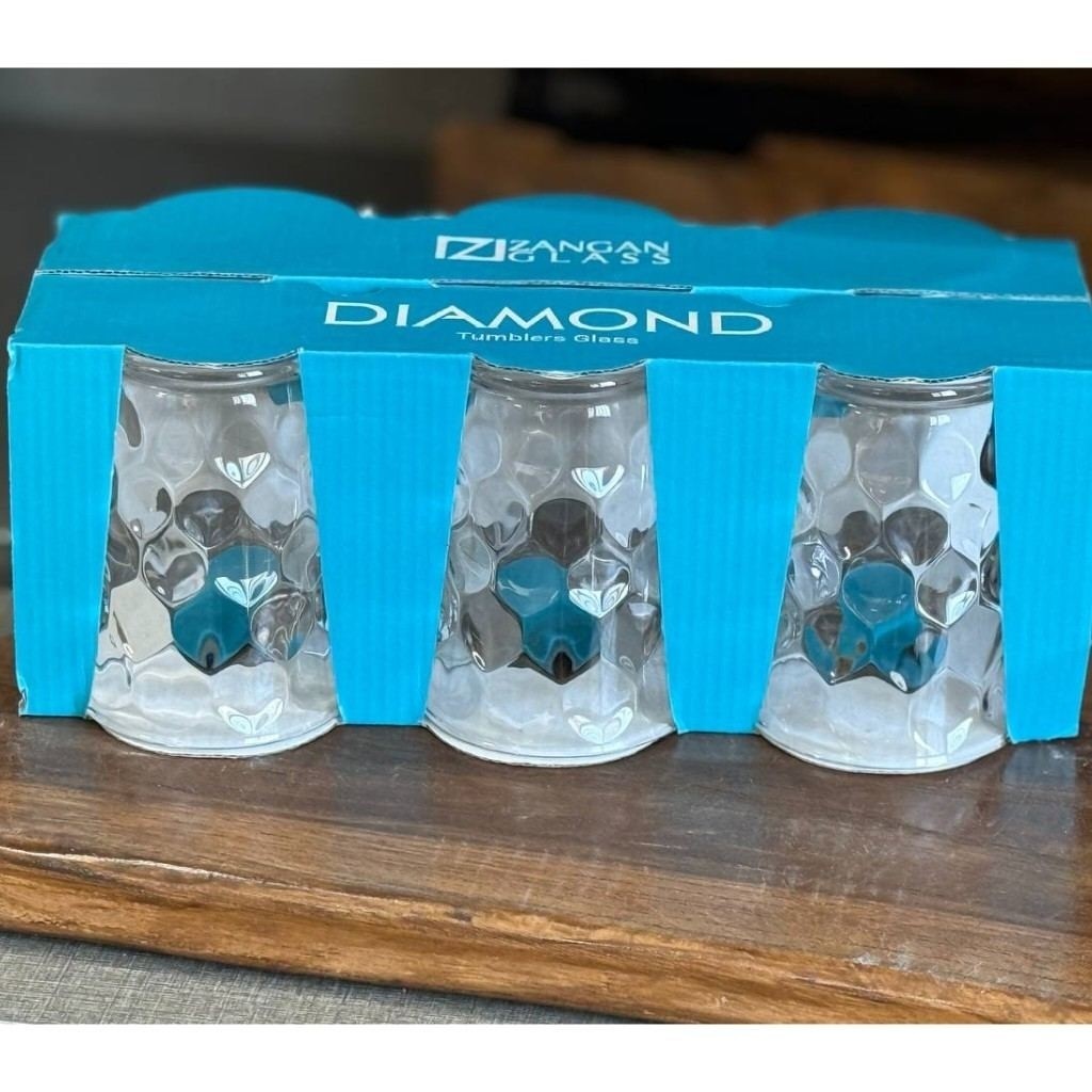 لیوان بلوری (6 عددی) دیاموند شفاف با کیفیت بالا مدل:new kanada0115367