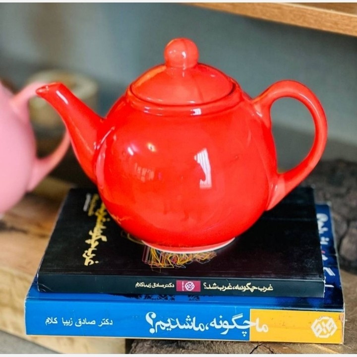 قوری چای (چینی) مقصود رنگی یک لیتری با رنگبندی زیبا مدل:new kanada0115367