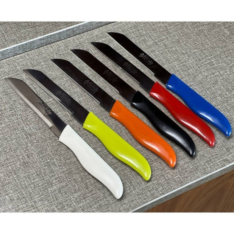 چاقو (کارد) آشپزخانه اره ای 18 سانت تیغه استیل دسته پلاستیک مدل:new kanada0115367