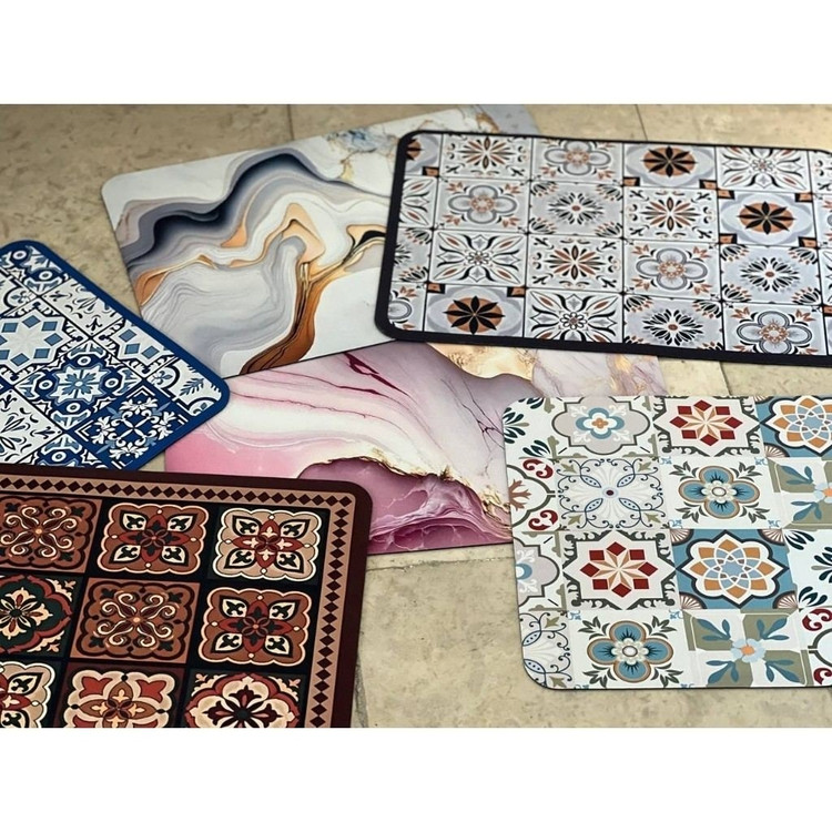 مت سیلیکونی طرحدار (پد شیرینی پزی) بزرگ 35x50 رنگبندی مدل:new kanada0115367