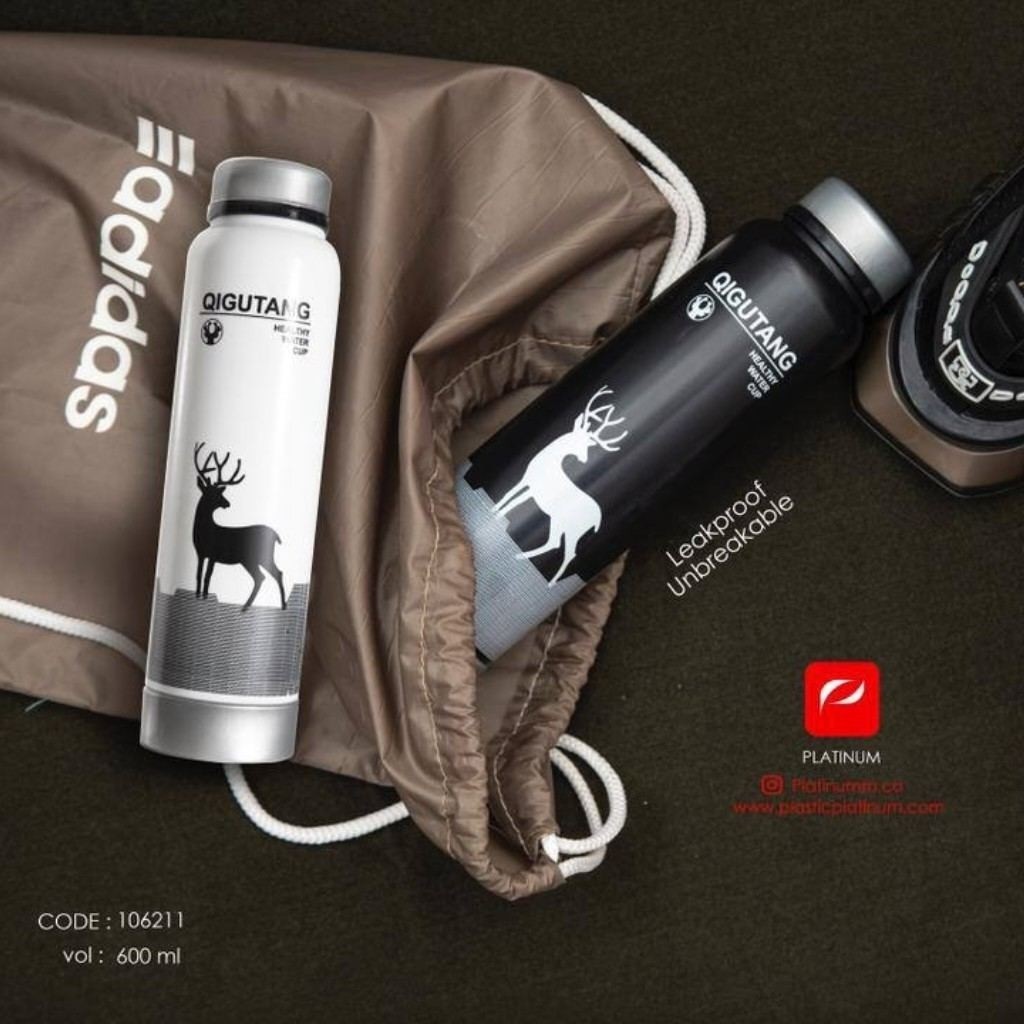 قمقمه پلاستیکی 600 میل (بطری آب) با کیفیت طرح هپی رنگی مدل:new kanada0115367