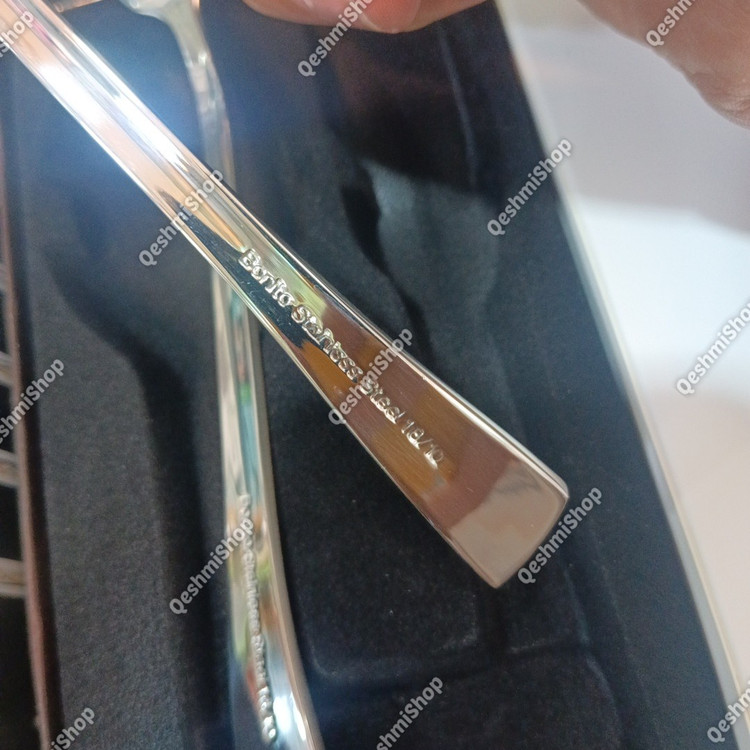سرویس قاشق و چنگال 12 پارچه 6نفره استیل بونیتو Bonito طرح لوکس دو رنگ طلایی و نقره ای مدل:new kanada0115345
