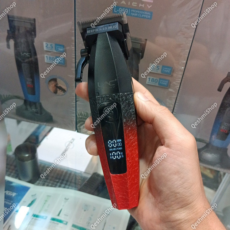 ماشین اصلاح کلیپر حرفه ای LAC Laichy مدل L-959 نمایشگر LCD شارژ Type-C و استند شارژ مدل:new kanada0115332