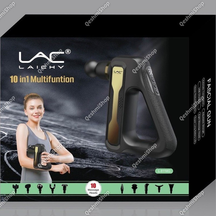 ماساژور تفنگی شارژی LAICHY مدل L-811MG گان ماساژ 8 سری 32 سرعت نمایشگر دیجیتال مدل:new kanada0115332