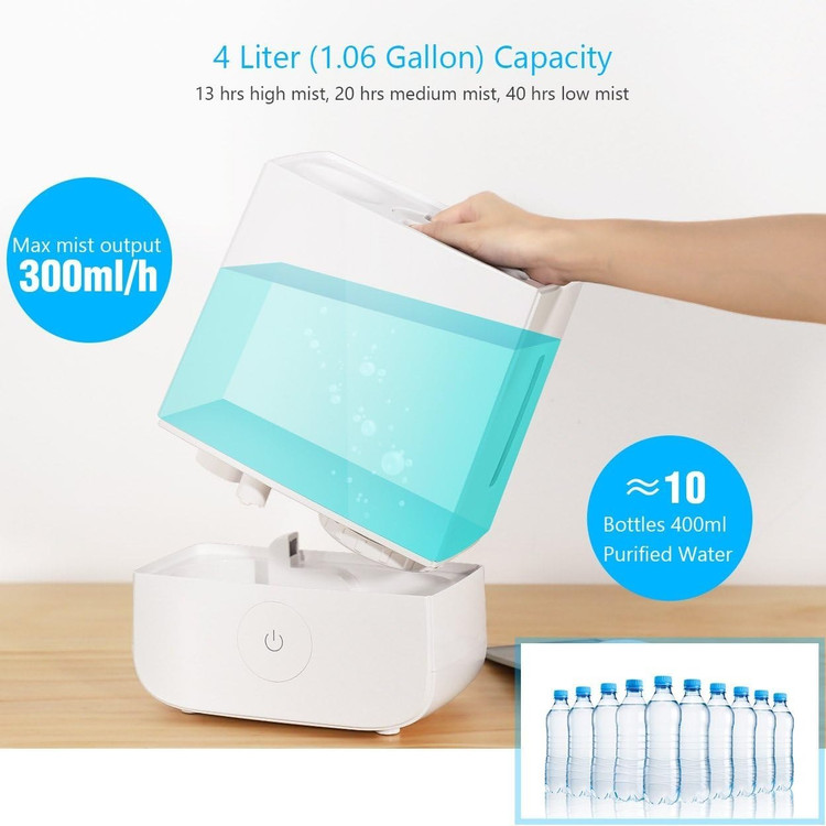 دستگاه بخور سرد InnoGear مدل SPS-809H رطوبت ساز اولتراسونیک 4 لیتری با کنترل لمسی و نازل 360 درجه مدل:new kanada0115332