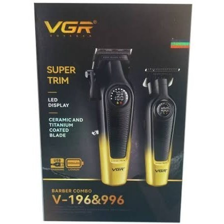 ست ماشین اصلاح وی جی آر مدل V-196 و V-996 ست دوتایی حجم زن و خط زن مدل:new kanada0115332