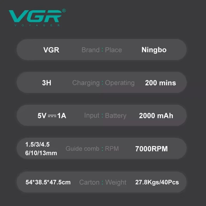 ماشین اصلاح وی جی آر مدل VGR V-197 برش مستقیم مدل:new kanada0115332