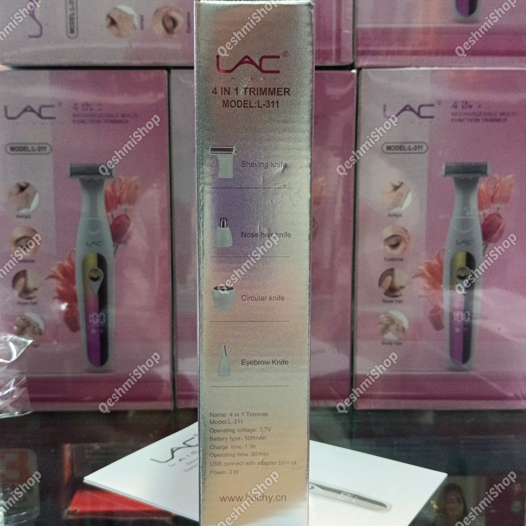 ماشین اصلاح زنانه (موزن) چندکاره LAC L-311 صورت و بدن شارژی مدل:new kanada0115332