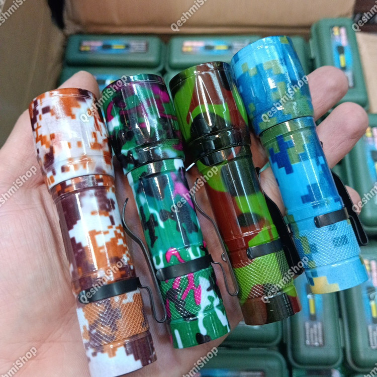 چراغ قوه طرح ارتشی COB مدل جیبی سبک، شارژی، مناسب کمپینگ و استفاده روزمره مدل:new kanada011521