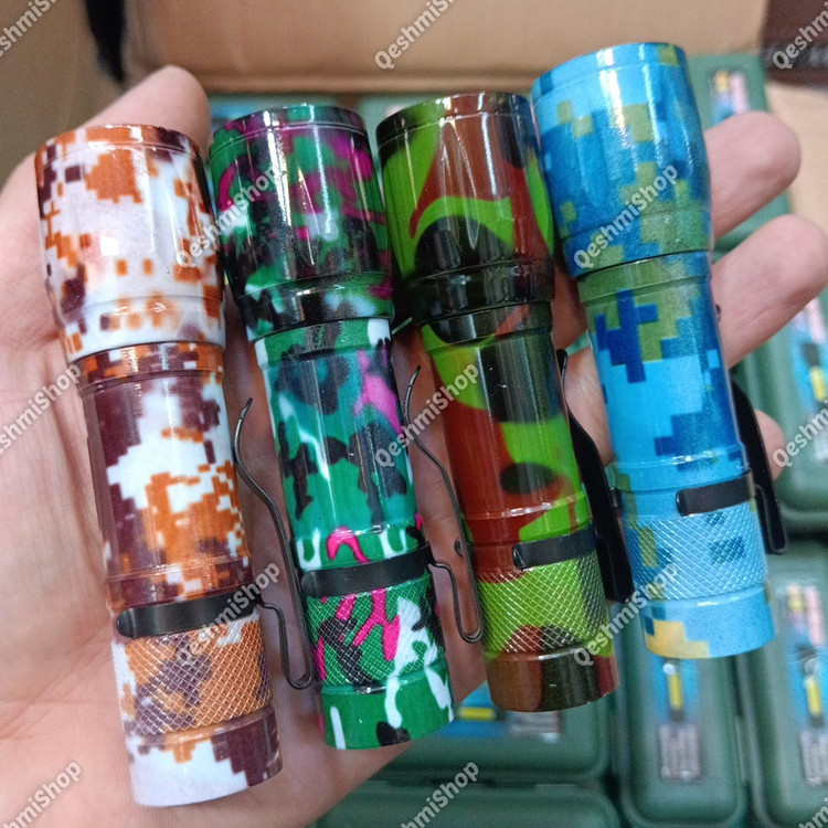 چراغ قوه طرح ارتشی COB مدل جیبی سبک، شارژی، مناسب کمپینگ و استفاده روزمره مدل:new kanada011521