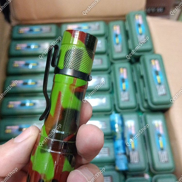 چراغ قوه طرح ارتشی COB مدل جیبی سبک، شارژی، مناسب کمپینگ و استفاده روزمره مدل:new kanada011521