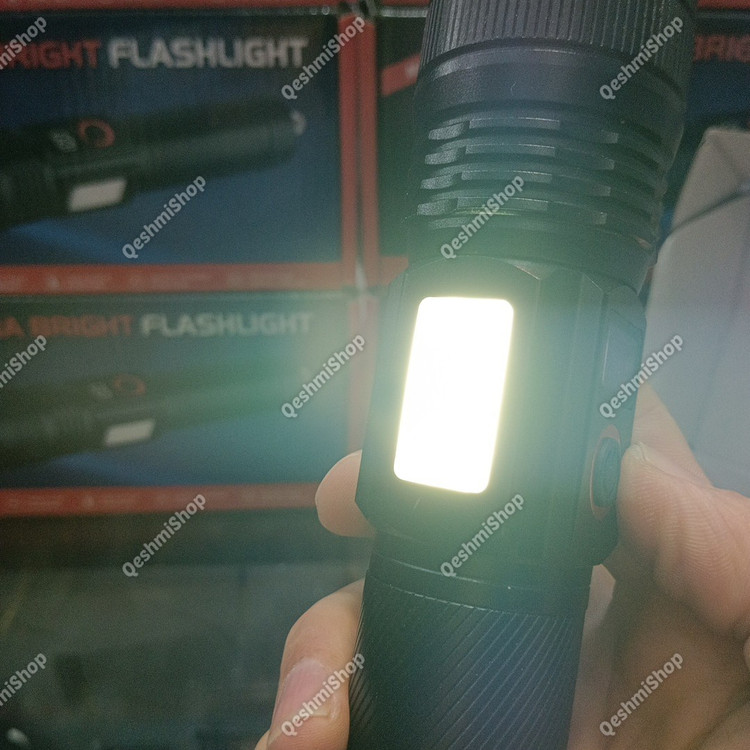 چراغ قوه حرفه ای BCT-BRIGHT مدل BCT-6528 نور متمرکز، شارژی، طراحی مقاوم مناسب سفر و نگهبانی مدل:new kanada011521