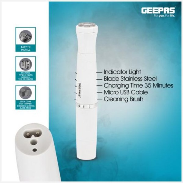 شیور (موزن) زنانه 4 کاره جیپاس GLS86058N صورت بدن ابرو شارژی مدل:new kanada011521