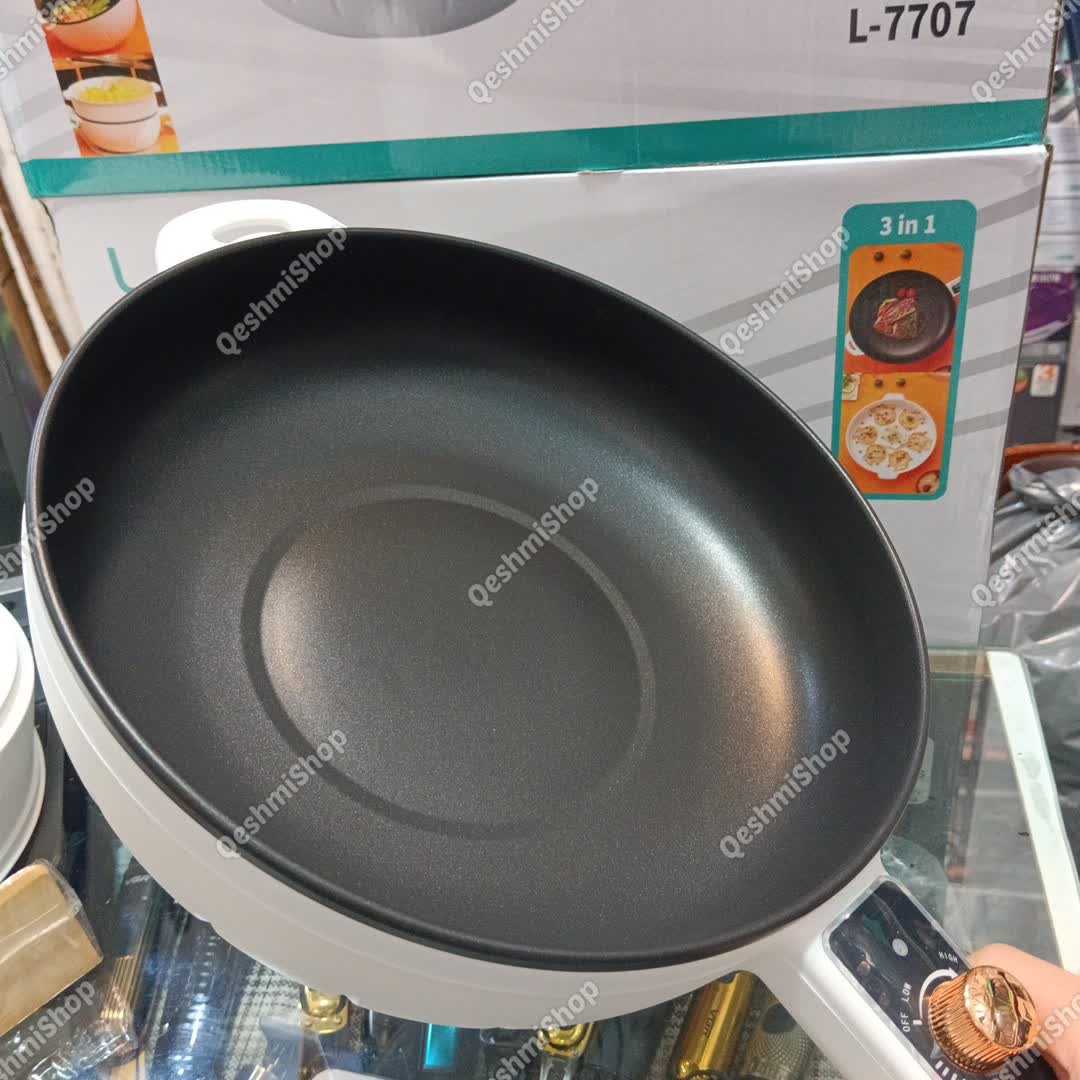 ماهیتابه بخارپز برقی چند منظوره لایچی LAICHY مدل L-7707 مدل:new kanada011521
