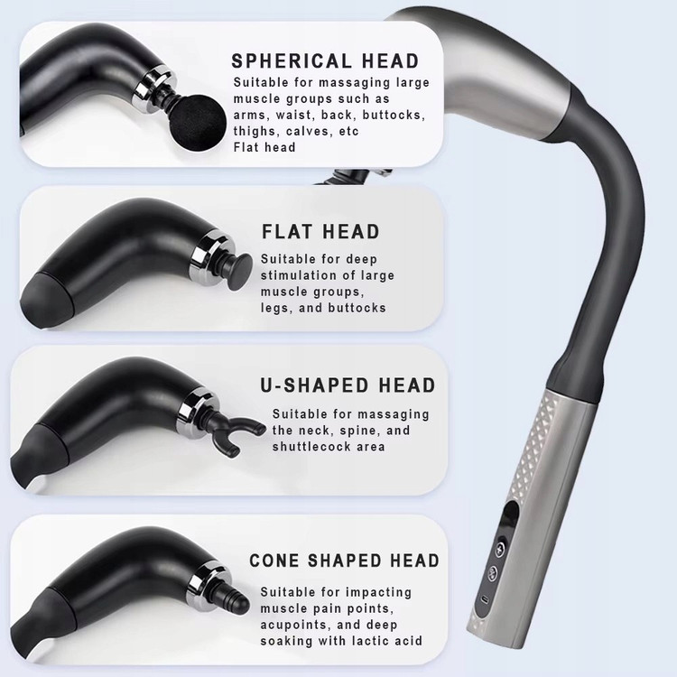 ماساژور تفنگی FASCIAL GUN دسته منحنی کمر و بدن مدل:new kanada011521