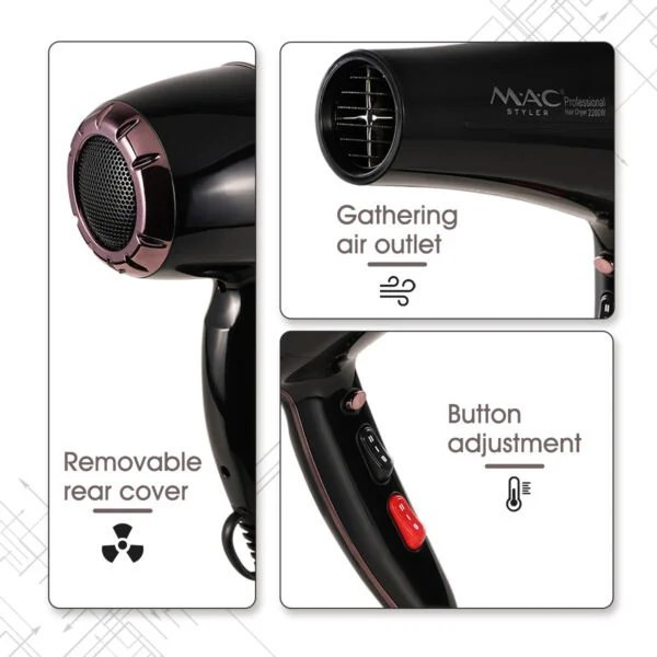 سشوار مک استایلر M.A.C STYLER مدل MC-6687A مدل:new kanada011511