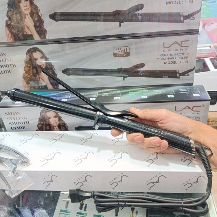 فر کننده مو لایچی میله بلند مدل KERATIN PROTEIN 25MM HAIR CURLER LAICHY L-33 مدل:new kanada011511