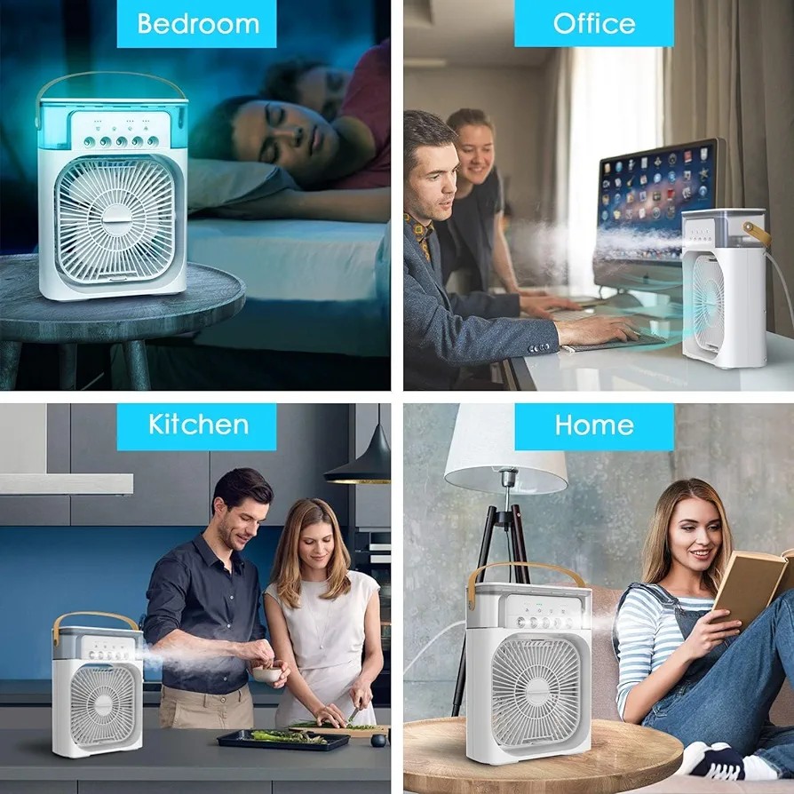 پنکه مه پاش رطوبت ساز قابل حمل AIR COOLER FAN مدل:new kanada01419