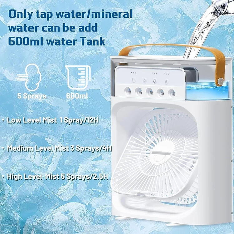 پنکه مه پاش رطوبت ساز قابل حمل AIR COOLER FAN مدل:new kanada01419