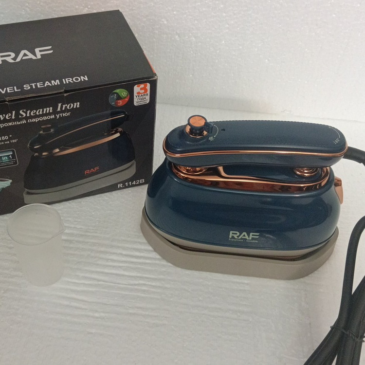 اتو بخار مسافرتی 1000 وات راف RAF مدل R.1142 دسته چرخشی بسیار شیک و زیبا - مدل:new kanada01419