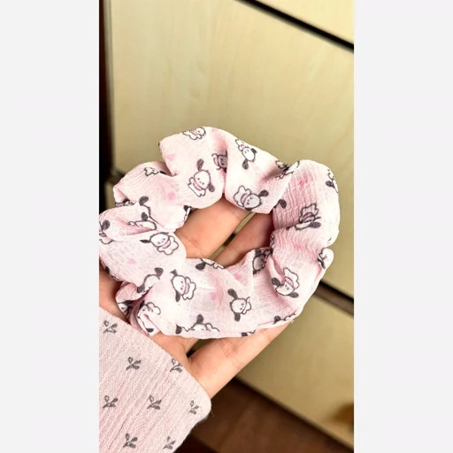 کش مو اسکرانچی به ضمانت محکم بودن ساتن توری طرح پوچاکو کیوت فانتزی گیره مو دخترانه ضد موخوره و ریزش مو و اکسسوری زنانه مدل:new kanada01415