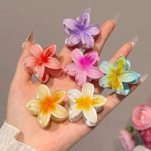 مینی کیلیپس پلومریا 2 عددی دوسانتی فانتزی کیوت پینترستی پرنسسی اکسسوری دخترانه گیره مو زنانه گل باربی استایل تابستانه مدل:new kanada01414