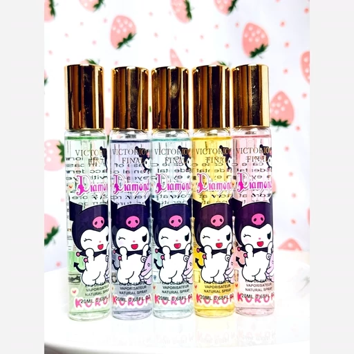 عطر قلمی کرومی ادکلن جیبی رایحه توت فرنگی خامه مارشمالو خنک شکوفه میوه های بهاری خوشبو کننده عالی مناسب تابستان مدل:new kanada01414