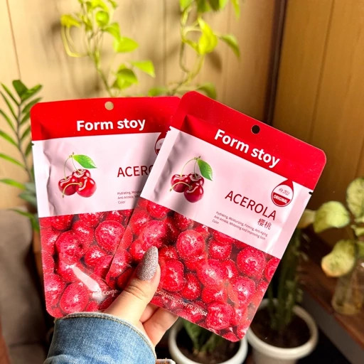 ماسک ورقه ای آلبالو گیلاس ضدلک ضدجوش روشن کنندن لایه بردار خنک کننده پوست سفید کننده آبرسان و مرطوب کنندهمدل:new kanada01412