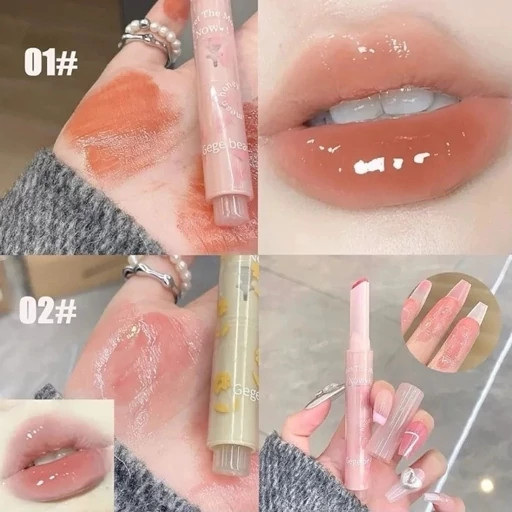 رژ لب قلبی کره ای لیپ پلامپر خیس بهاری گلی خوشبو بالم لب نرم کننده آبرسان مرطوب کننده لبهاکیوت گوگولی مناسب کادو هدیه مدل:new kanada01319