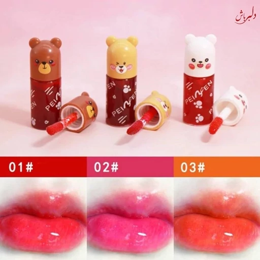 پک تینت لب 6 عددی کیوت تدی خرسی مینی کوچک فانتزی مناسب کادو هدیه  تولد مدل:new kanada01319
