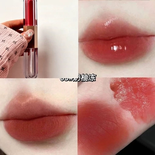 رژ لب طرح دوپ کیکو دو طرفه رژ مایع مات مخملی و برق لب مایه خیس براق کیوت پینترستی رژ کیکو فانتزی رنگ نود و گوشتی دوقلو مدل:new kanada01318
