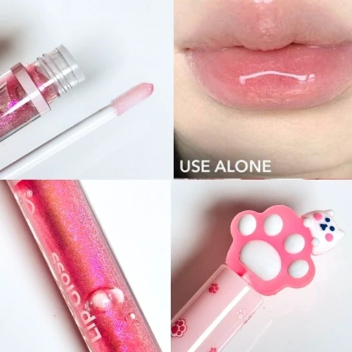 برق لب شاین لب پیشی کیوت پنجه گربه فانتری پینترستی شاین دار اکلیلی لیپگلاس گوگولی مدل:new kanada4568