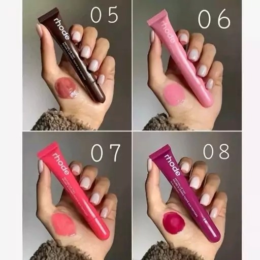 بالم لب لیپ گلاس (رژ مایع) طرح رود rhode براق ویتامینه فانتزی مدل:new kanada1654