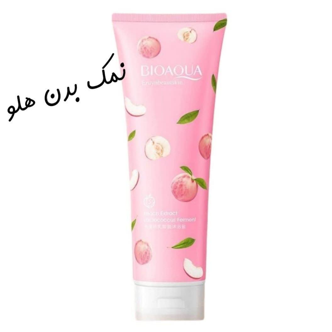 اسکراب بدن هلو (نمک لایه بردار) روشن کننده و شاداب کننده پوست  مدل:new kanada5689