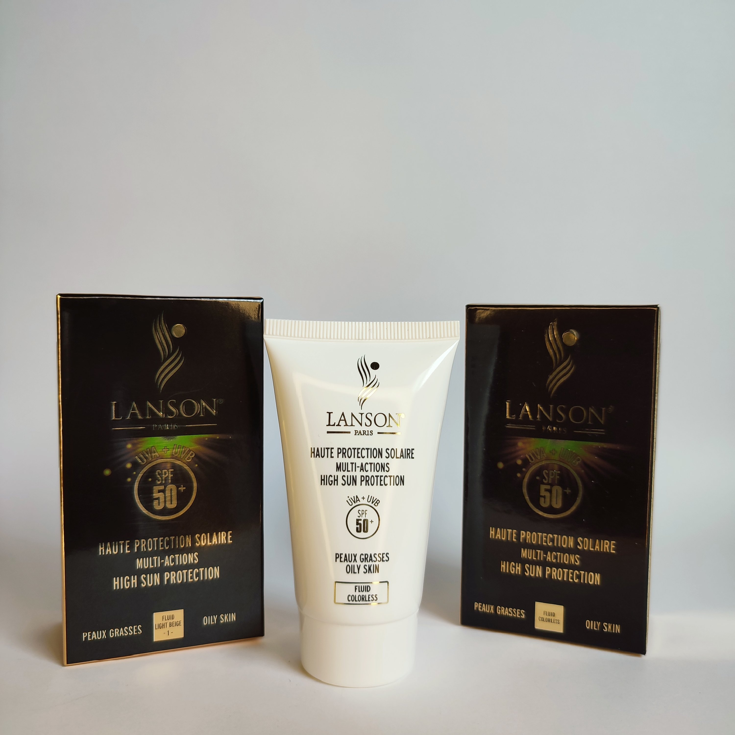 کرم ضد آفتاب لانسون SPF 50 بی رنگ پوست چرب ضدلک ضدچروک  مدل:new kanada5689