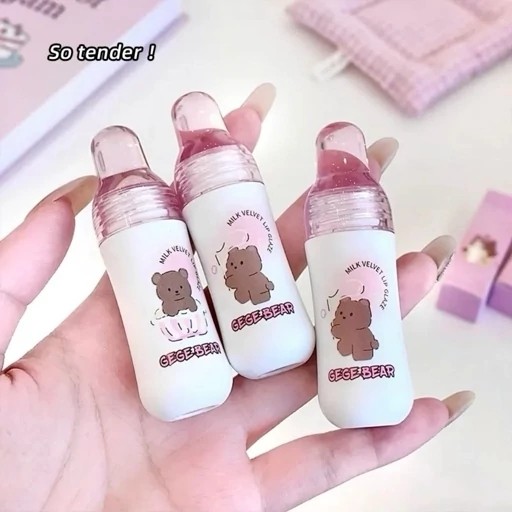 رژ لب مایع مات مخملی (سبک و فانتزی) طرح خرس تدی (کره‌ای)  مدل:new kanada5689