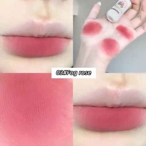 رژ لب مایع مات مخملی (سبک و فانتزی) طرح خرس تدی (کرهای) مدل:new kanada5689
