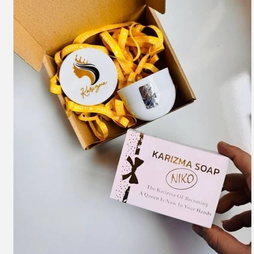 پکیج کرم و صابون کاریزما Karizma اصل (ضدلک سفیدکننده ضدجوش) new kanada369