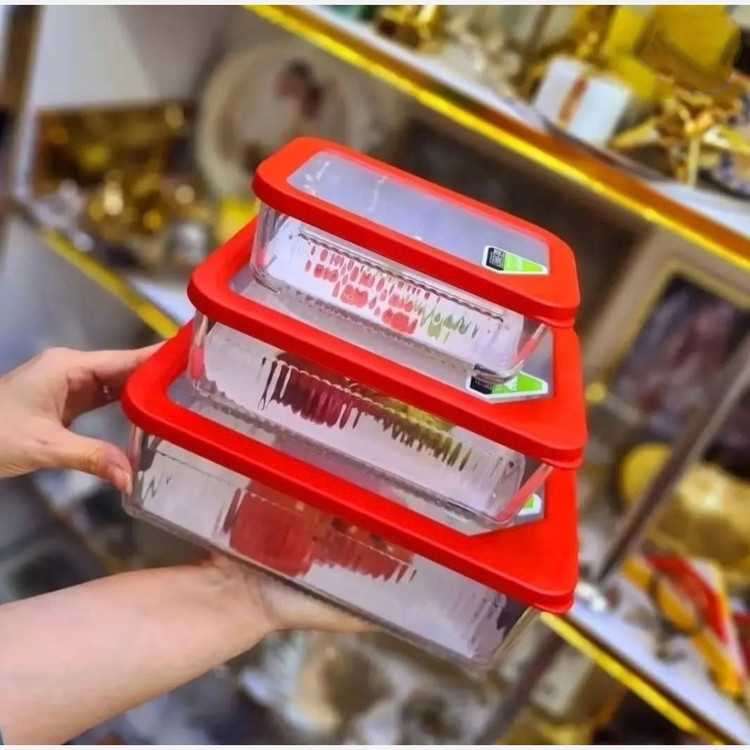 ظرف نگهدارنده لیمون شیاردار بسته 3 عددی