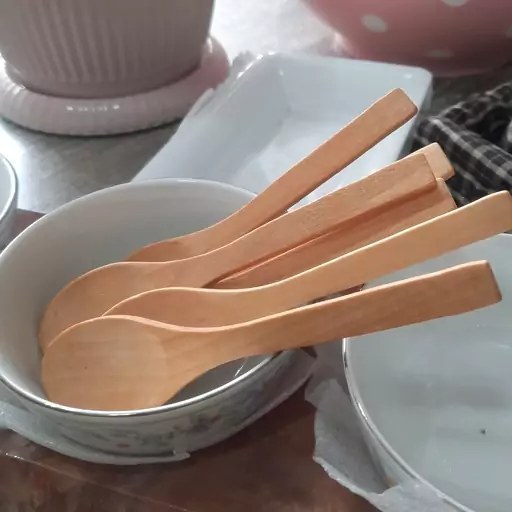 قاشق چوبی 6 عددی ، پیمانه چوبی 6عددی ، پیمونه چوبی 6عددی