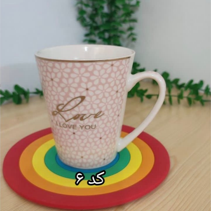 ماگ سرامیکی ، لیوان سرامیکی ، ماگ لب طلایی ، ماگ کادویی