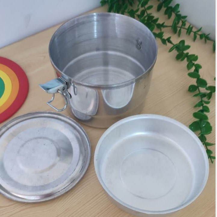باکس، ظرف غذا، ظرف غذا روحی، ظرف غذا آلومینیومی ، ظرف غذا فلزی ، ظرف غذا 2 طبقه دو طبقه