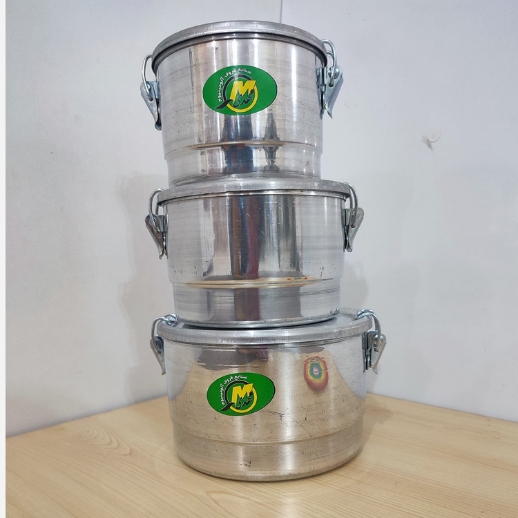 باکس، ظرف غذا، ظرف غذا روحی، ظرف غذا آلومینیومی ، ظرف غذا فلزی ، ظرف غذا 2 طبقه دو طبقه