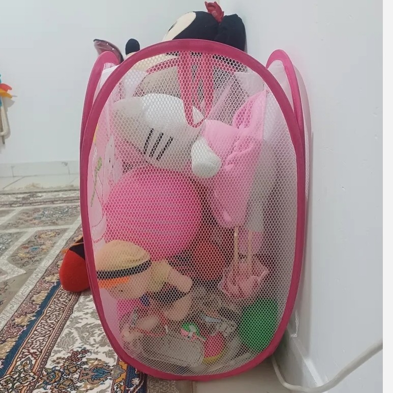 باکس فنری کودک، باکس اسباب بازی، سبد اسباب بازی ،باکس لباس کودک تاشو سبد اسباب بازی، باکس لباس کودک ، نظم دهنده