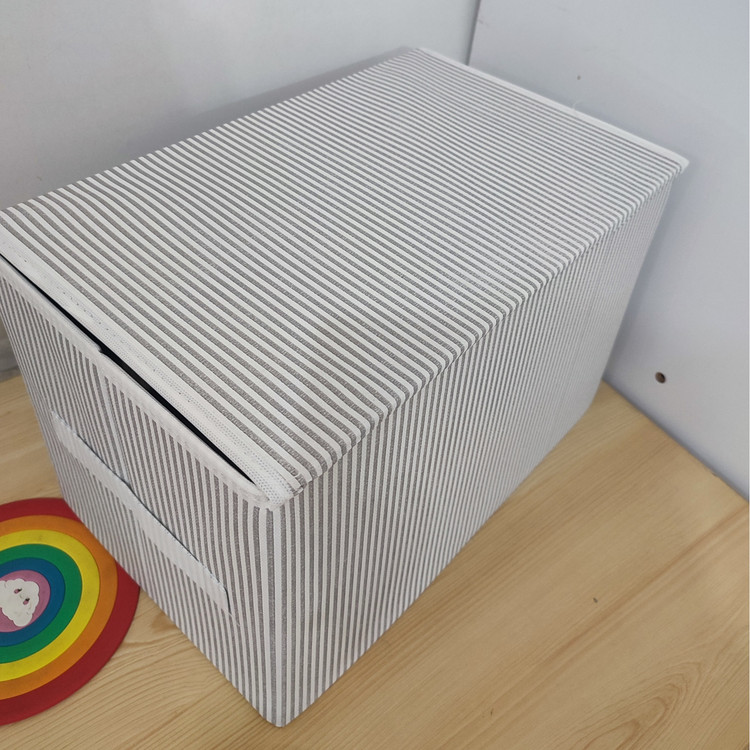 باکس لباس نظم دهنده لباس سایز 2 بقچه اسکلت دار اویم Evim سبد نظمدهنده پنجره دار تاشو راه راه جلو طلقی ایست دار ارگانایزر