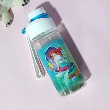 بطری نشکن انرژی کارتونی نی دار مانیا ، قمقمه پری دریایی ،بطری کودک، قمقمه کودک ، قمقمه نی دار، قمقمه نشکن، قمقمه ورزشی ،