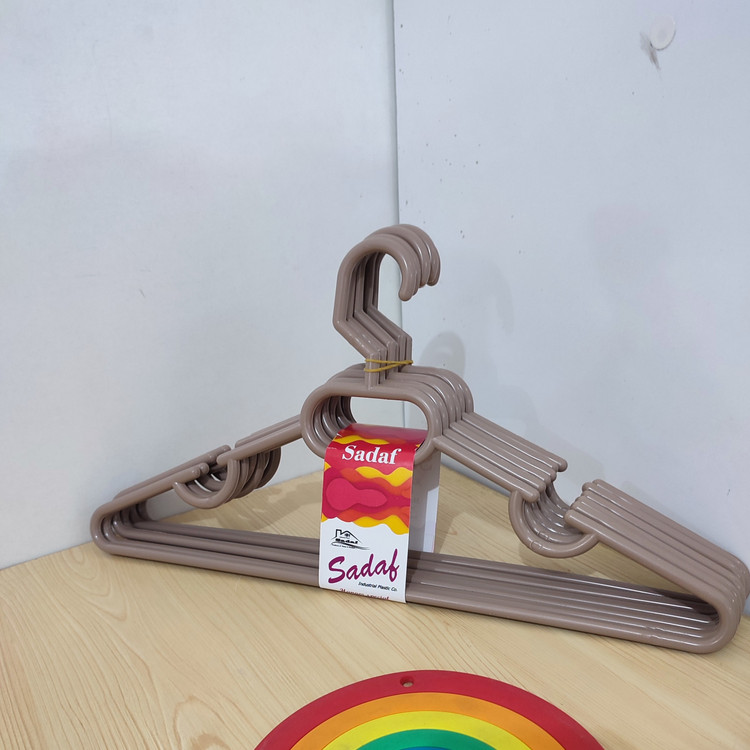 چوب لباسی پلاستیکی صدف بسته 6 عددی، گیره لباس، چوب رختی ، چوب لباس، چوب رخت، چوب لباسی